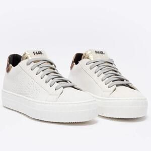 P448 gold and white classic platform Thea Wilder Sneaker size 41 / US 10.5 W